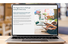 Laptop image of marketing agencies ebook. 