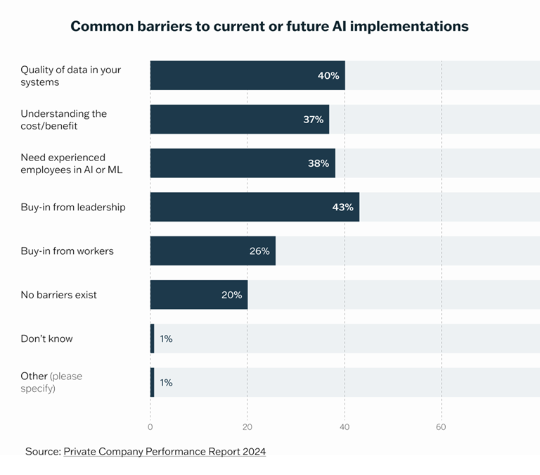 Common Barriers to Current or Future AI Implementations