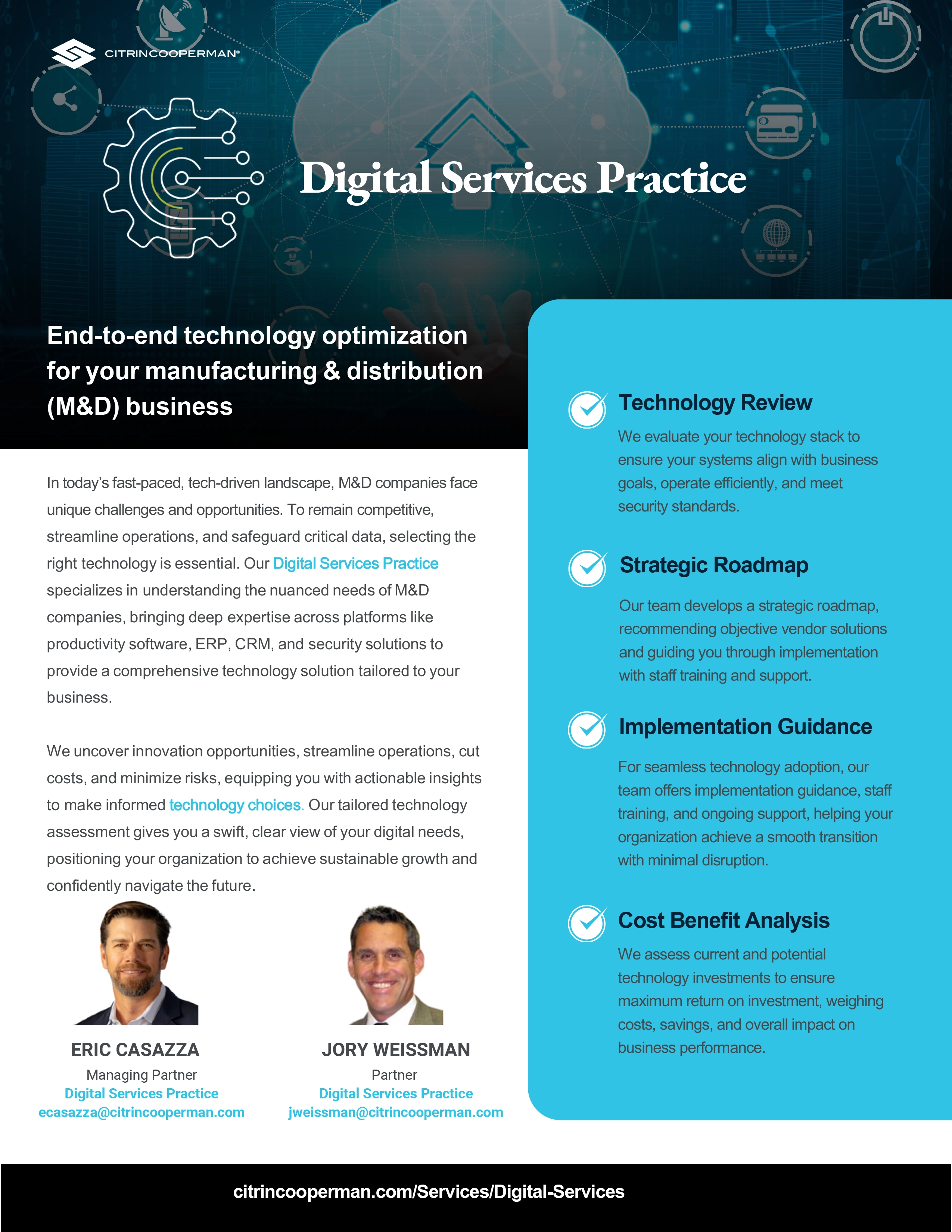 Digital Services Manufacturing and Distribution Technology Solutions